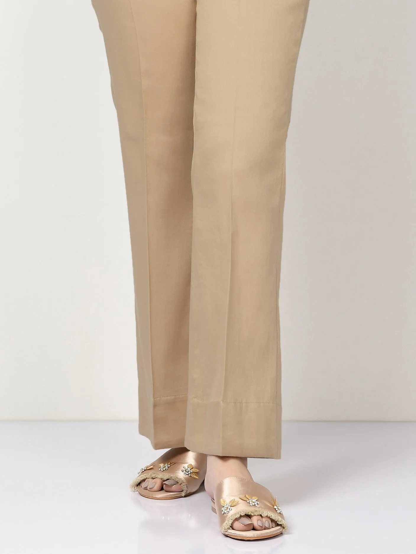 Basic Cambric Pants - Light Brown