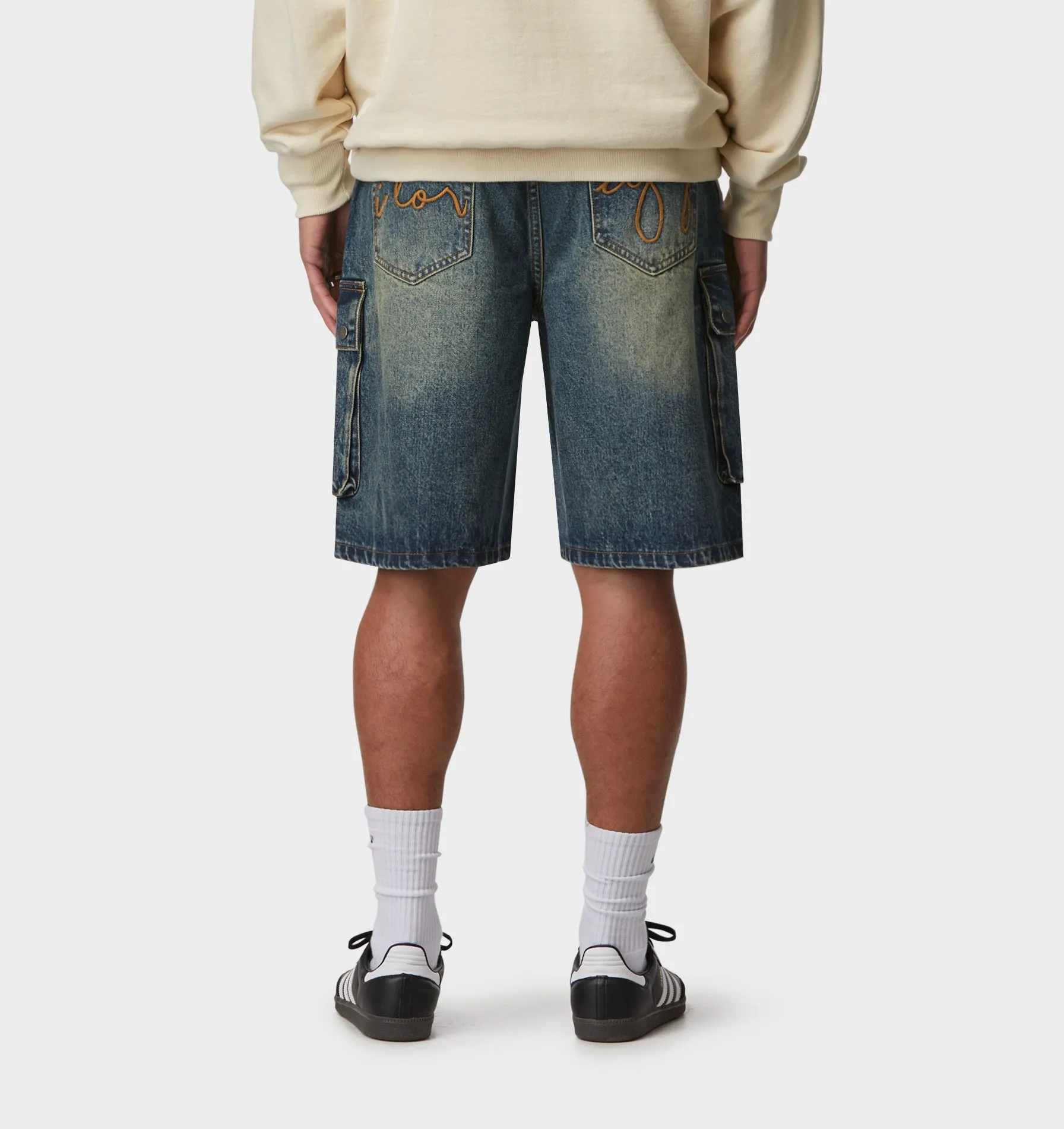 Bronson Cargo Short - Aged Indigo