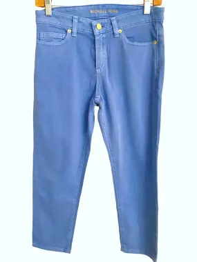 Cool Summer Periwinkle Blue Cropped Jeans