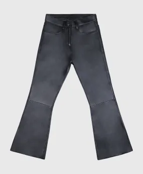 Leather Flare Trousers