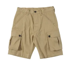 Military Vintage Men HBT Cargo Shorts Straight Loose Fit