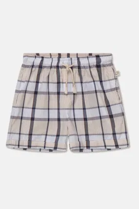 My Little Cozmo Kids Plaid Seersucker Bermuda Shorts