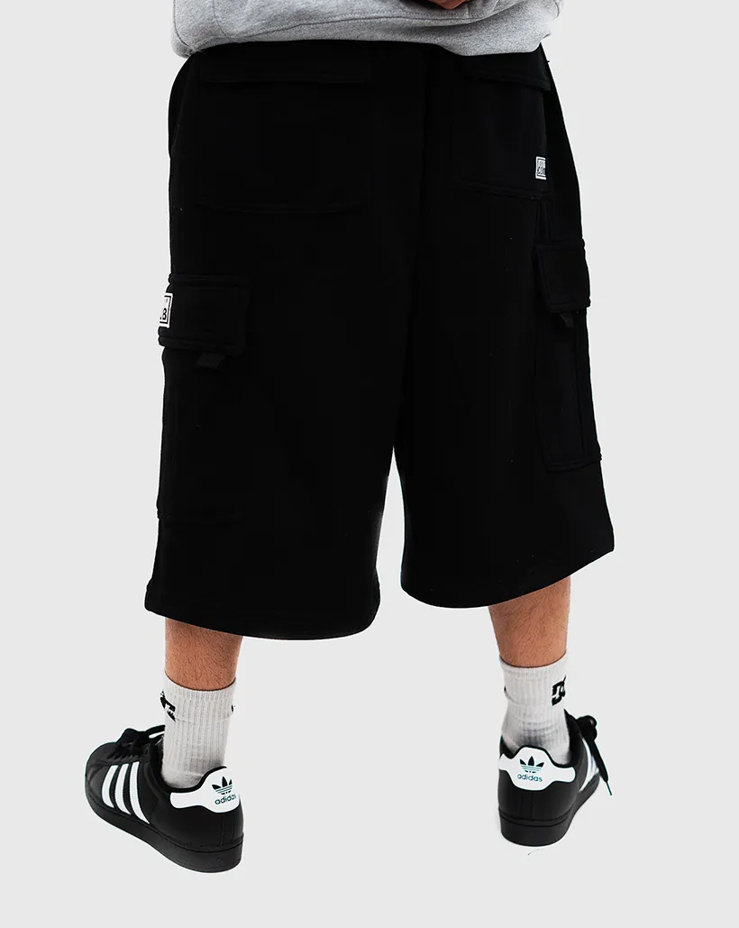 Pro Club Fleece Cargo Shorts - Black