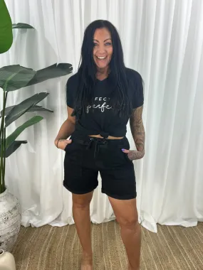 Sammy Denim Shorts - Black