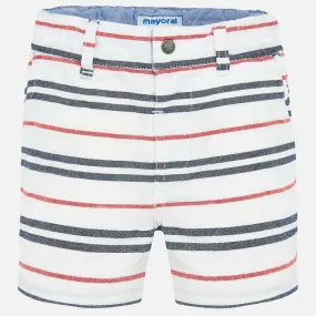 SS20 Mayoral Toddler Boys White, Red & Blue Shorts 1287