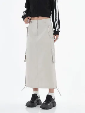 Tech Parachute Maxi Skirt